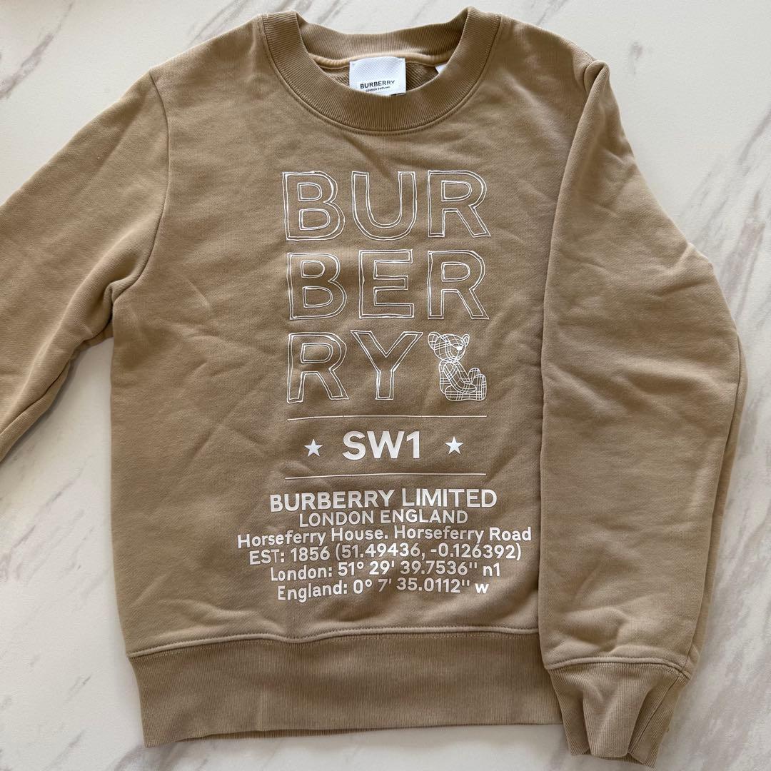 BURBERRY バーバリー 熊プリント ロゴ トレーナー 8Y 128cm