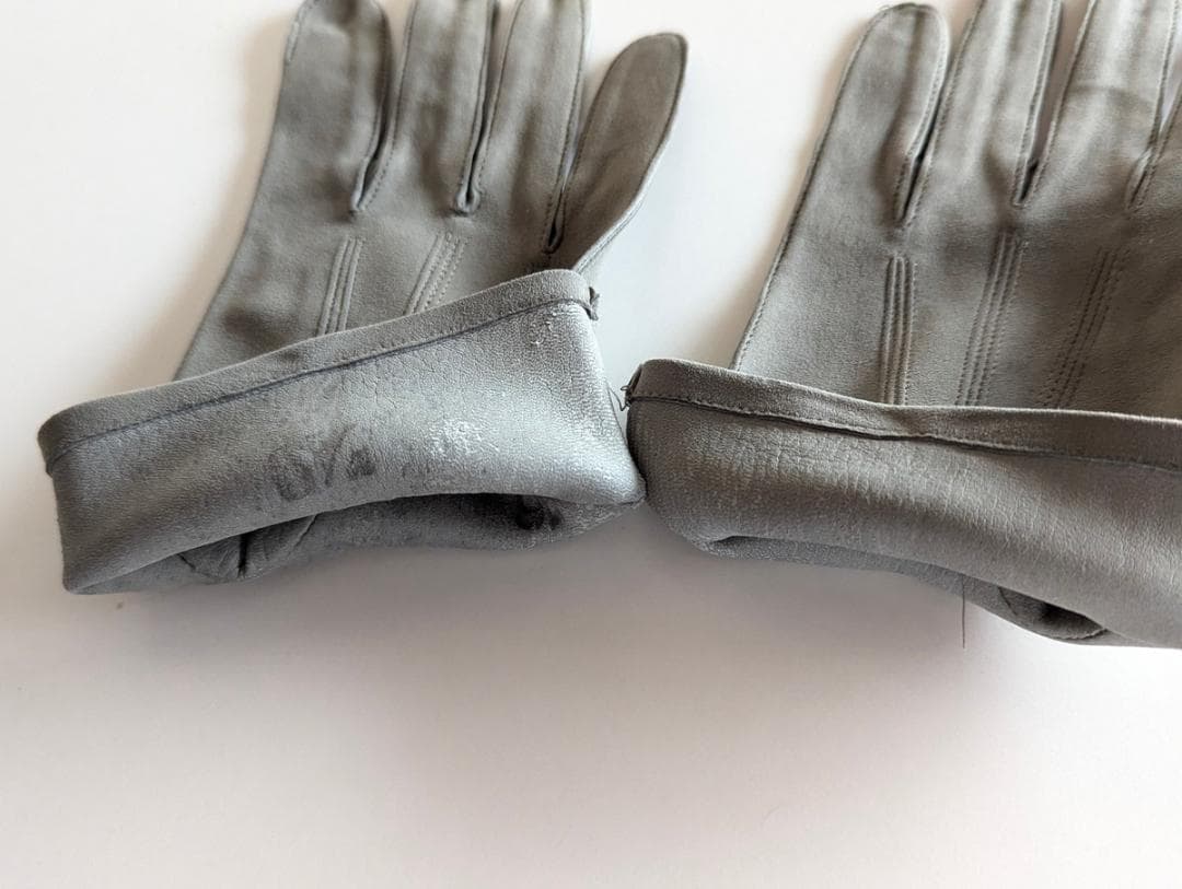 イギリスヴィンテージ 革手袋 フォーマル グレー レザーグローブ