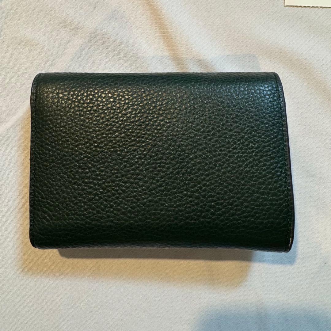 【トリーバーチ】ミニ折りたたみコンパクト財布　緑