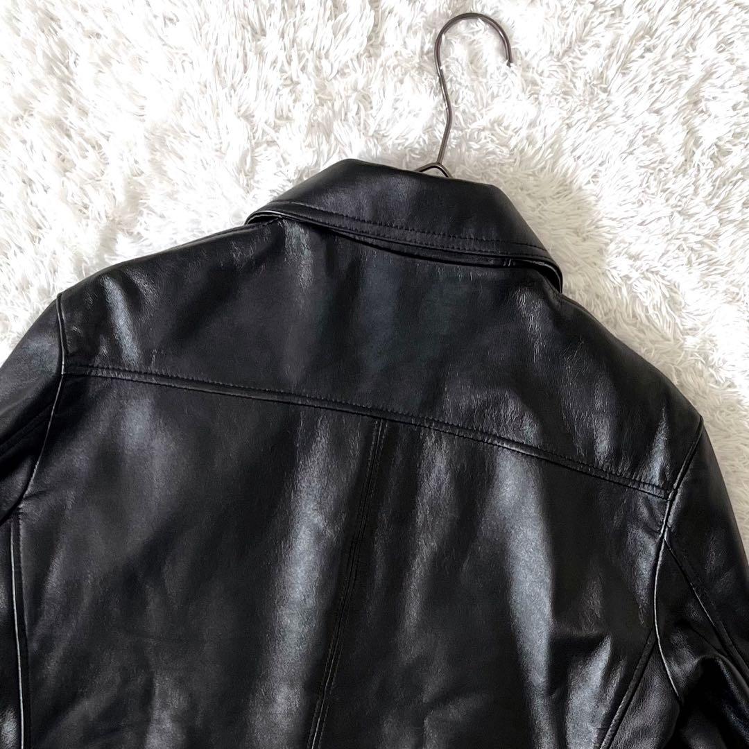 PURE GOLD ピュアゴールド レザージャケット シングル ラムレザー 2