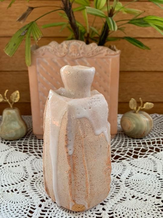 再値下げ！希少　志野焼　徳利　陶芸品　酒器　花瓶　新品