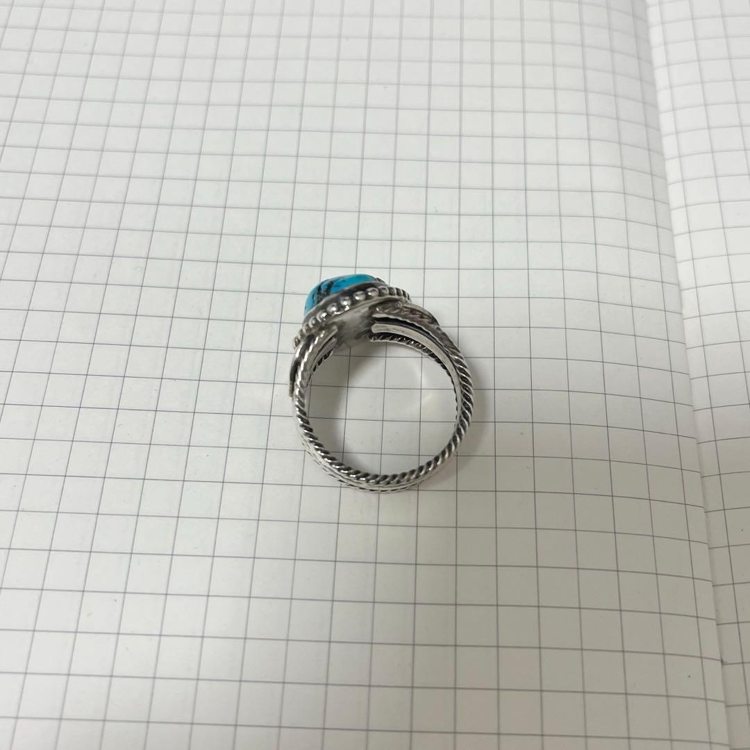 ナバホ ターコイズリング STERLING シルバー925 21号 ヴィンテージ