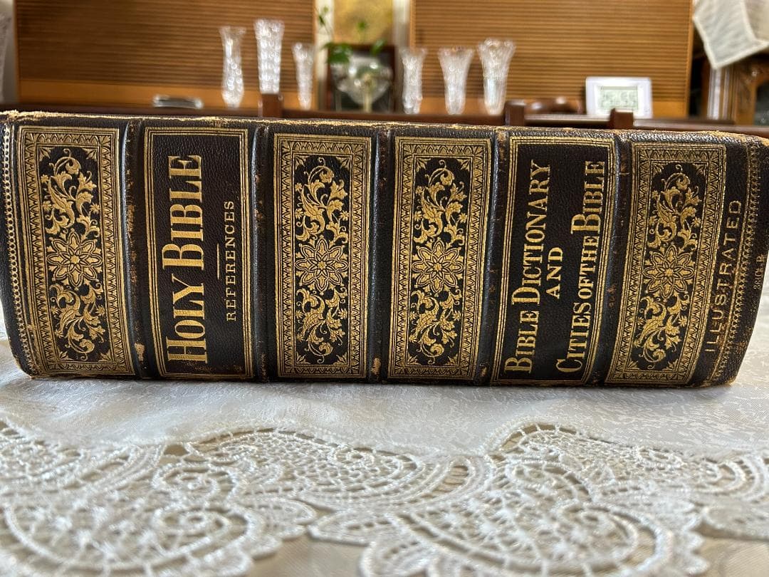 希少 豪華絢爛 旧約・新約聖書 ヴィクトリア朝時代 アンティーク