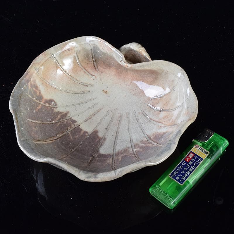 ピノ　和食器萩焼大華山鳥雲窯納富鳥雲作　貝形向付五客共箱　V　R8000B