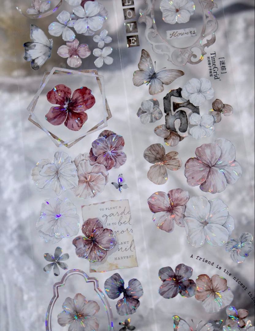 时间格子《迷棕》海外マスキングテープ　マステ 【2389】