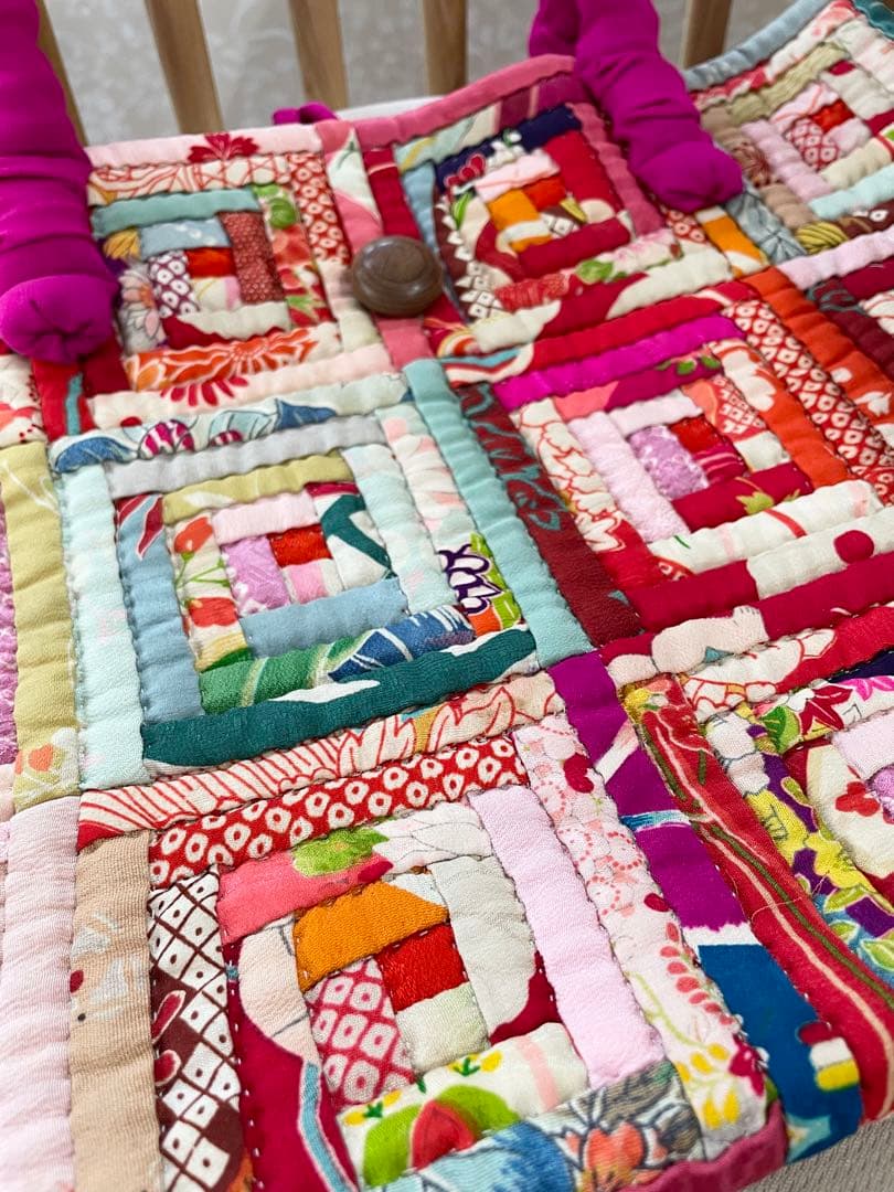 ちちんぷいぷい　京都 正絹 手縫いパッチワークバッグ