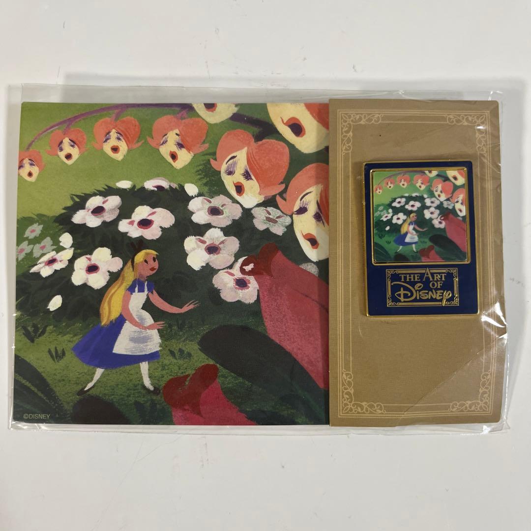 ディズニー　アート展　ピンバッジ　 ふしぎの国のアリス