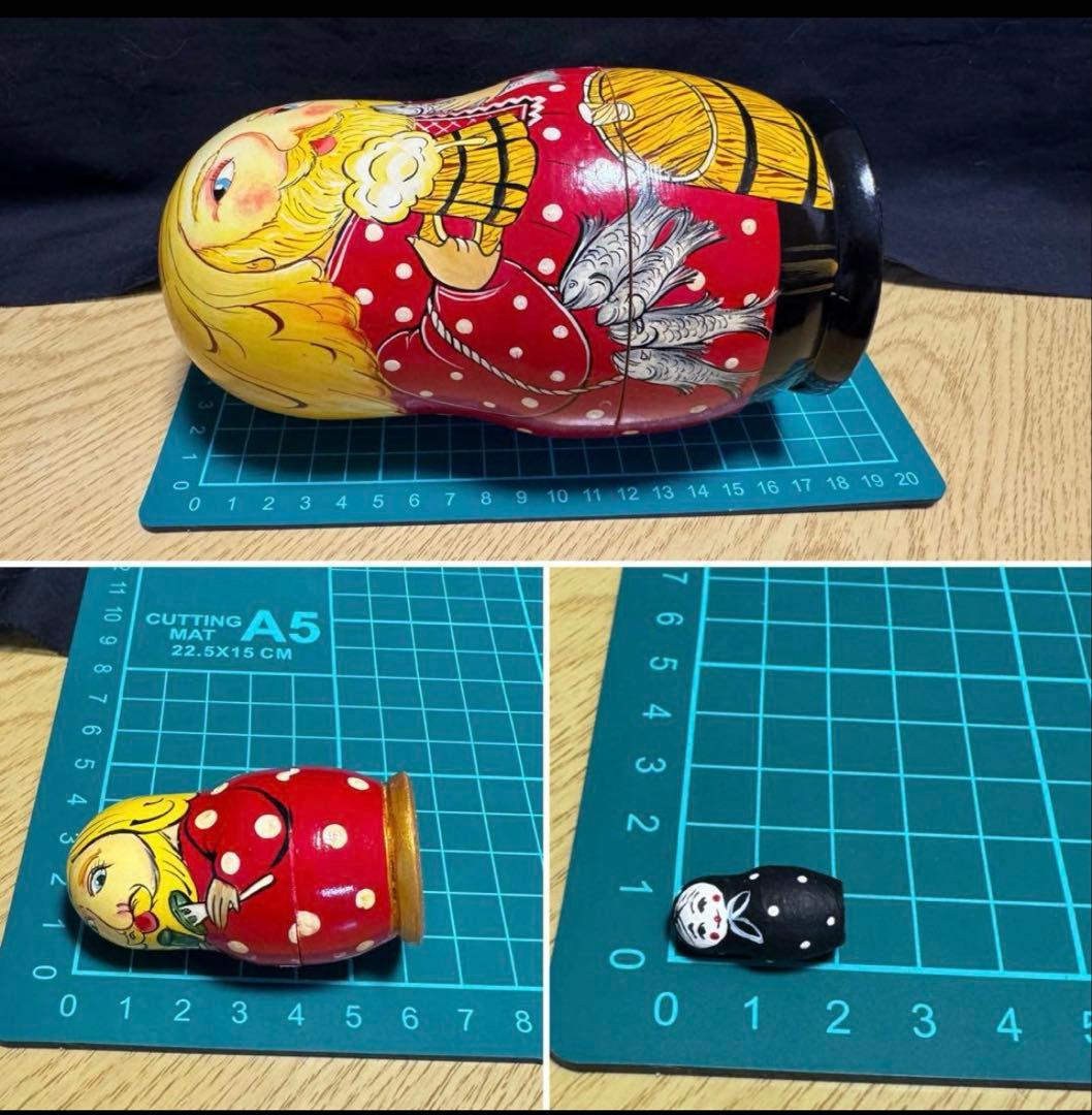 ロシア　ヴィンテージ マトリョーシカ　13体 長期保存、本品のみ。現状