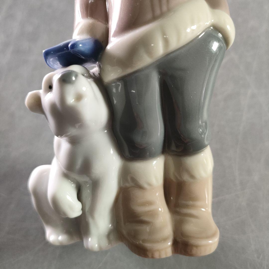A883-9/LLADRO/リヤドロ/小熊とエスキモーの少年/フィギュリン/