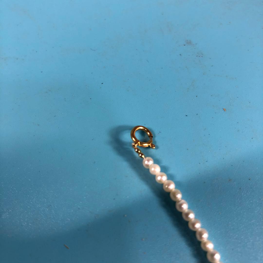 K18 淡水パールネックレス　40cm×2個