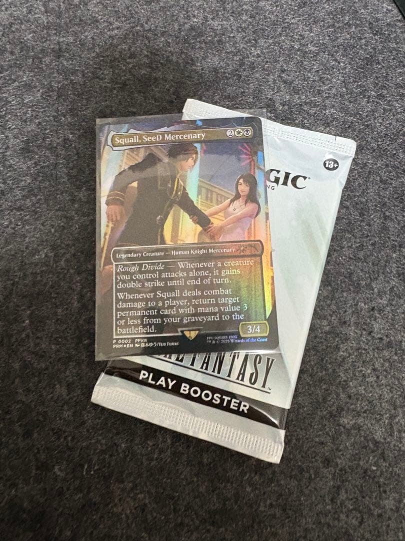 優勝プロモ SeeDの傭兵、スコール　FOIL プレイブースター　英語