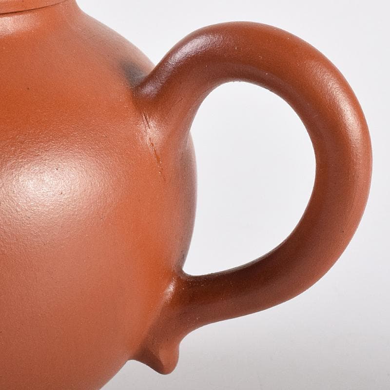 中国　孟臣製　紫砂　朱泥　急須　茶壷　時代箱付　D　R7592