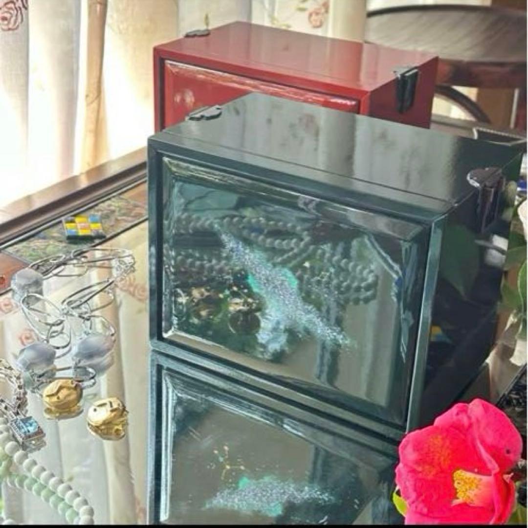 K様へ感謝お嫁入JAPAN輪島螺鈿蒔絵宝石箱「銀河-翠みどり」2点