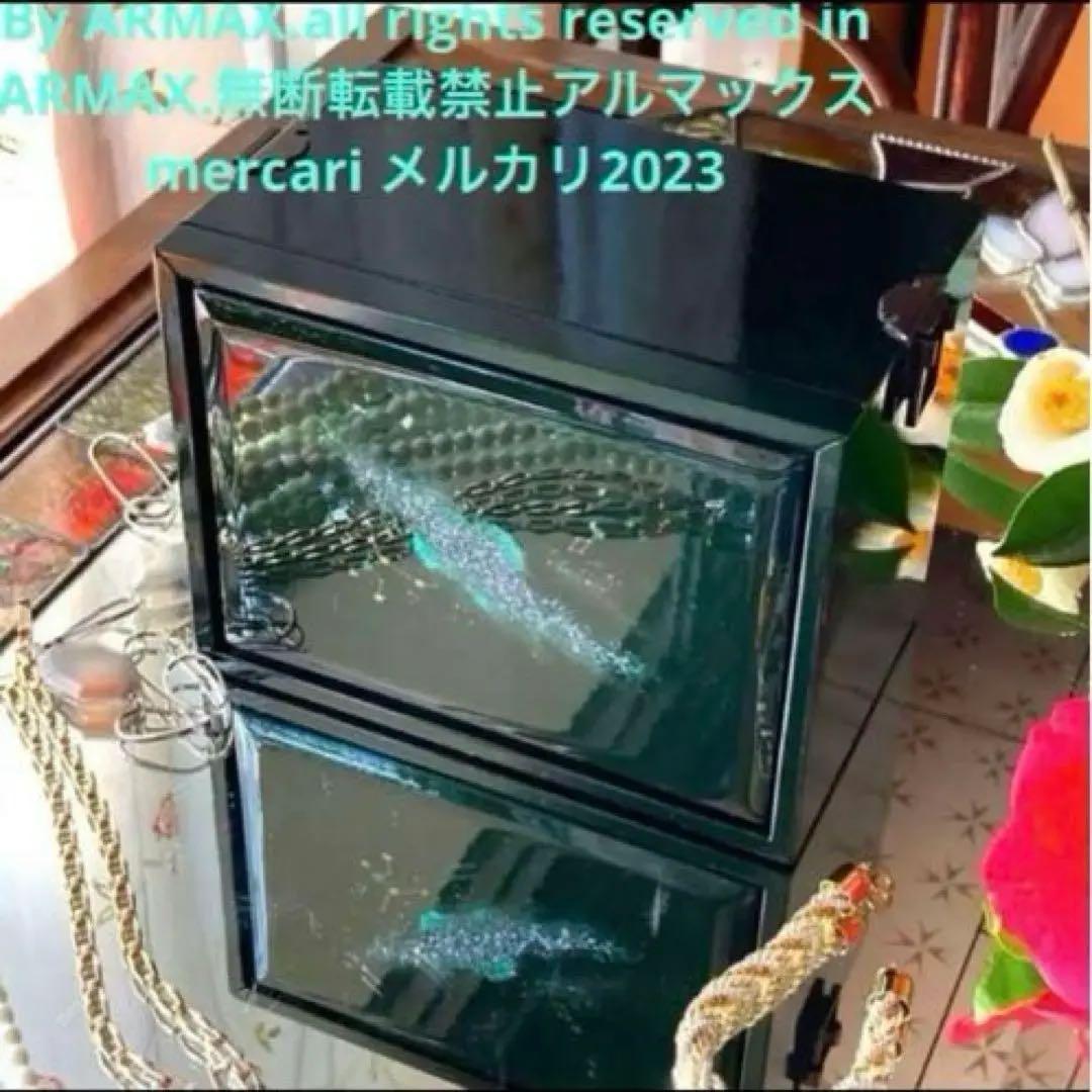 K様へ感謝お嫁入JAPAN輪島螺鈿蒔絵宝石箱「銀河-翠みどり」2点