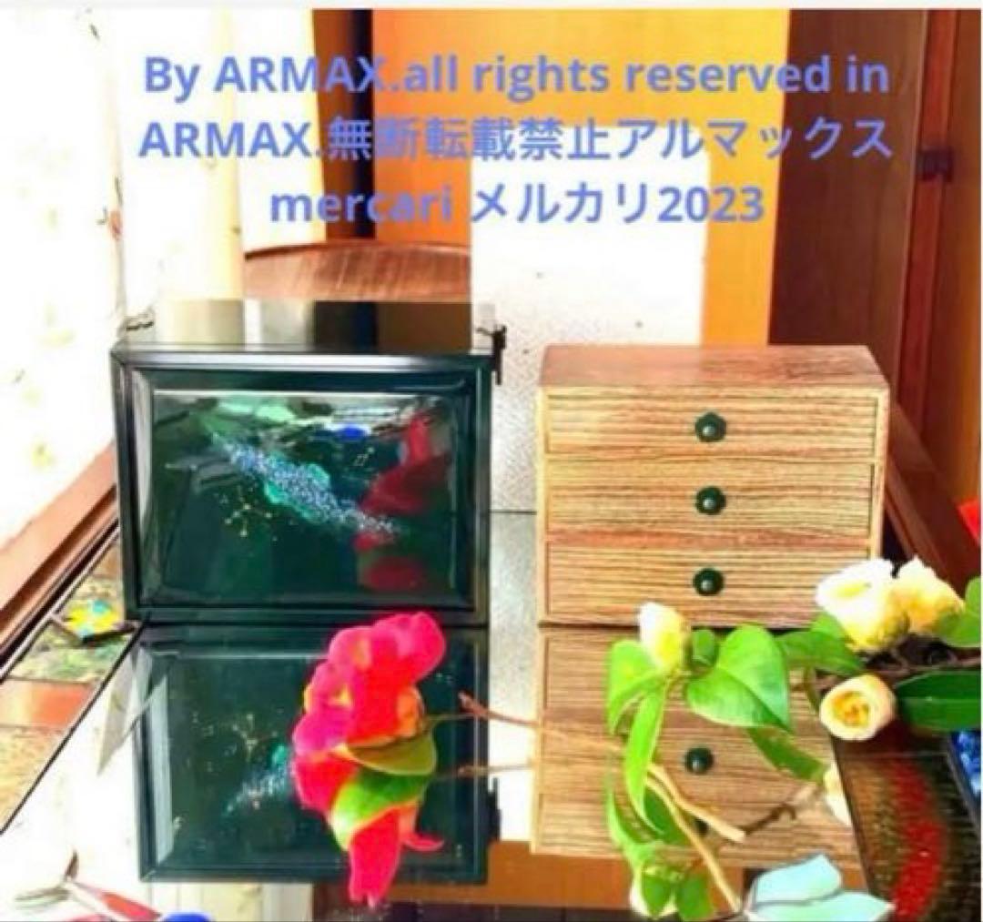 K様へ感謝お嫁入JAPAN輪島螺鈿蒔絵宝石箱「銀河-翠みどり」2点