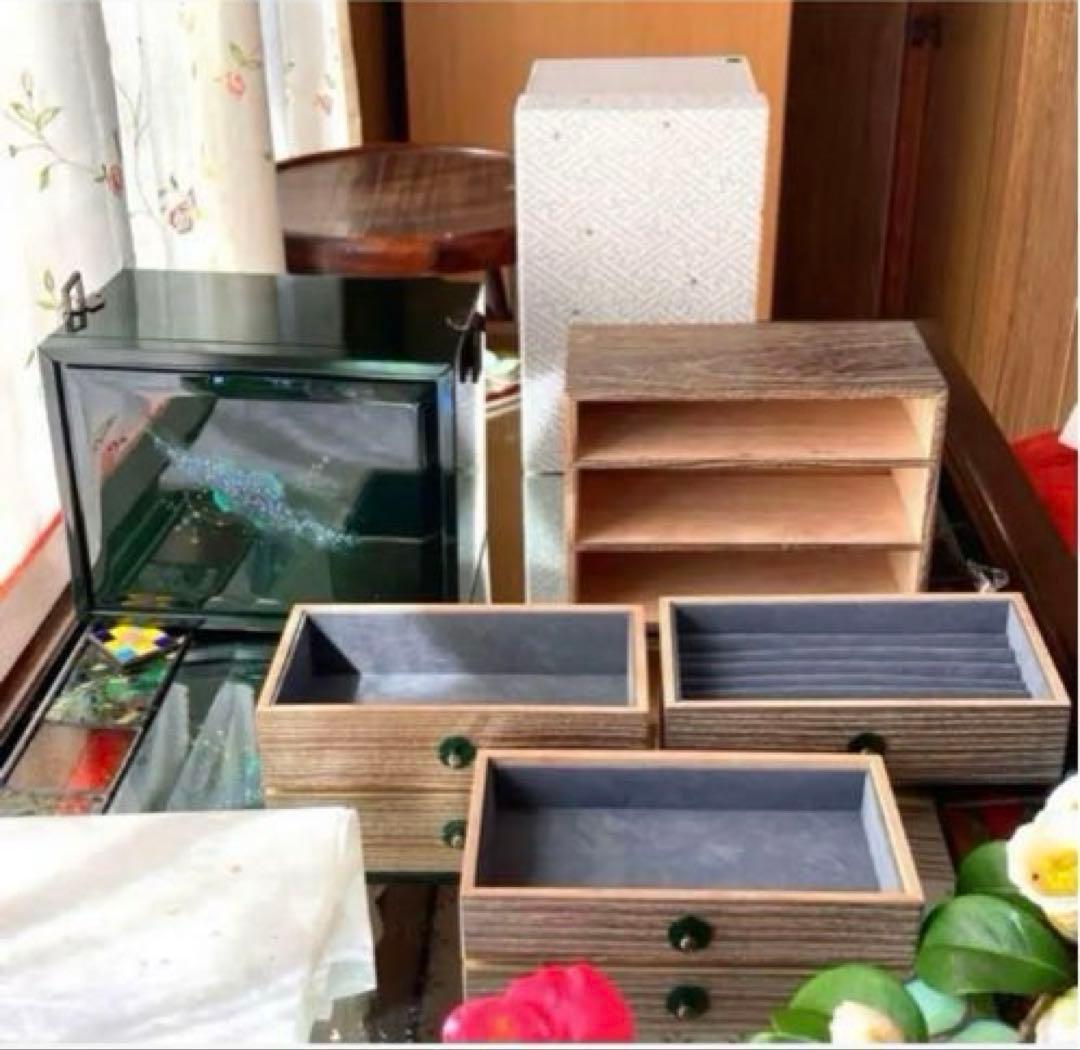 K様へ感謝お嫁入JAPAN輪島螺鈿蒔絵宝石箱「銀河-翠みどり」2点