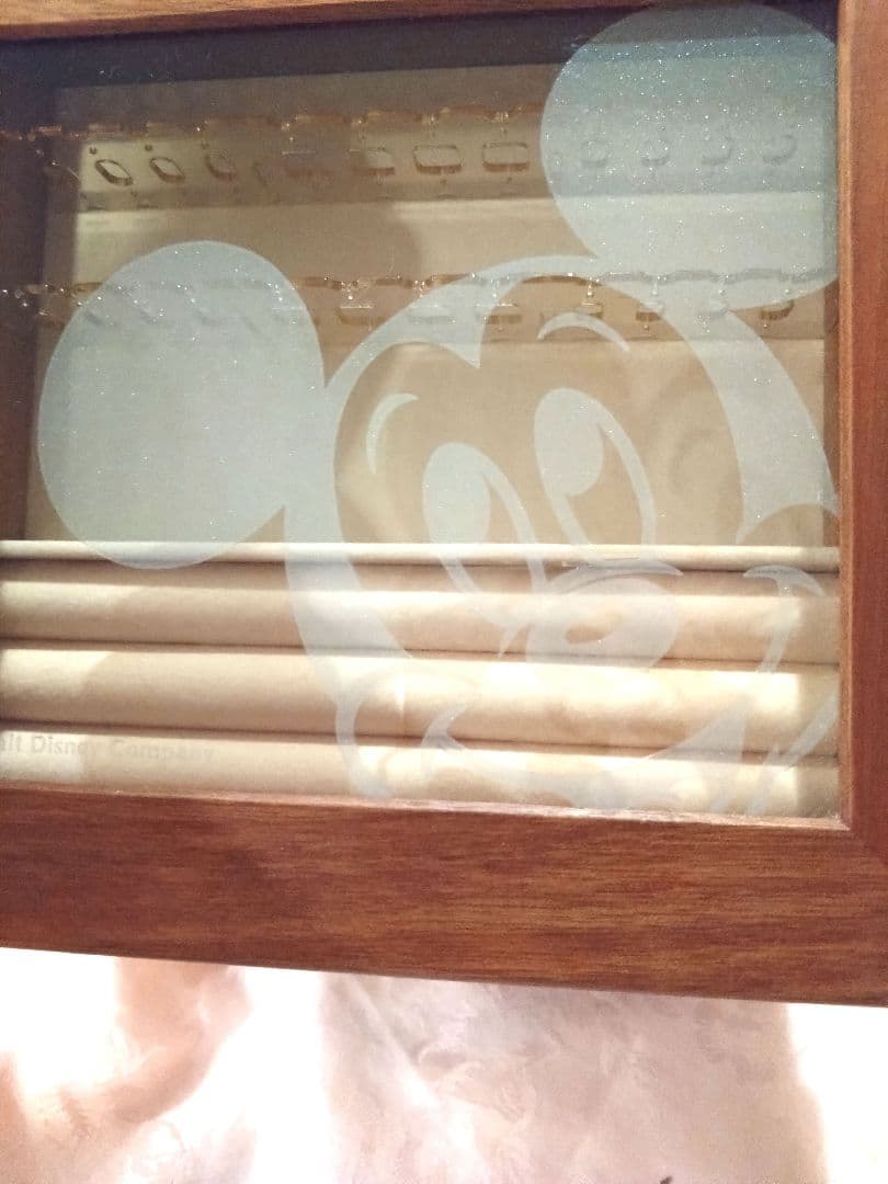 Disney★ミッキーマウス★木製３段アクセサリーケース