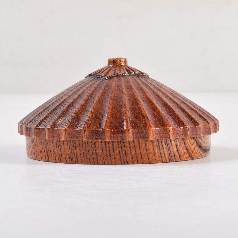 茶道具　山中塗　中村宗悦作　傘香合　共箱　V　8956