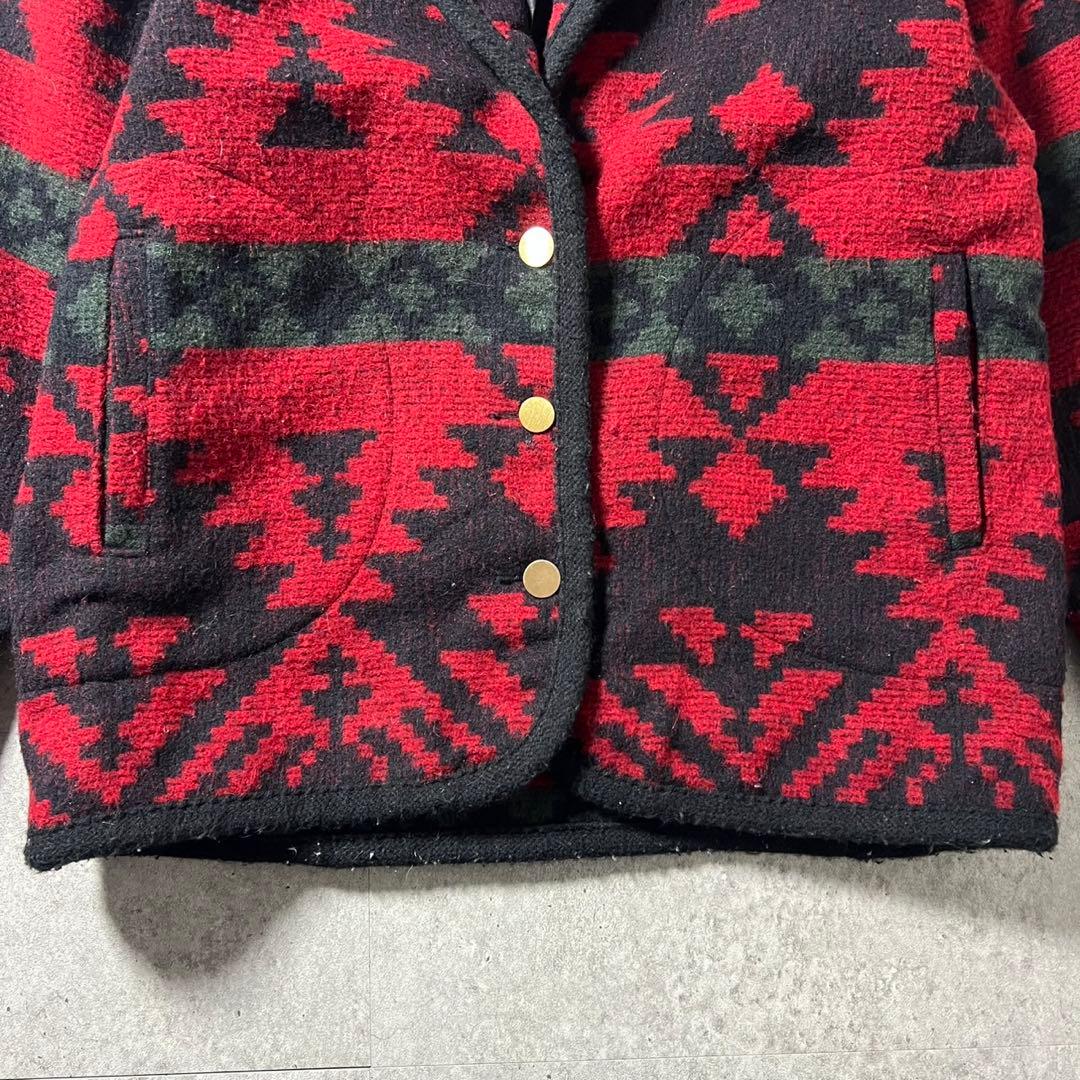 80s ウールリッチ ネイティブ柄 ウールジャケット L USA製