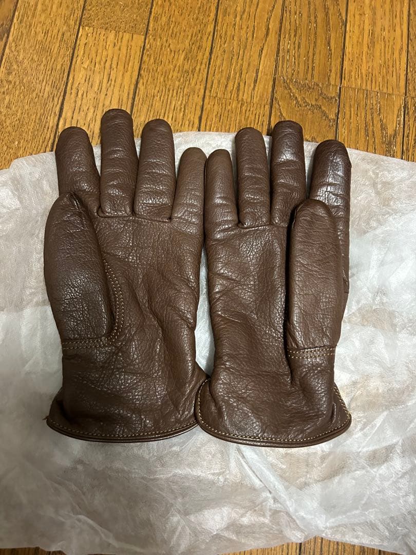 JIL SANDER ブラウン レザーグローブ