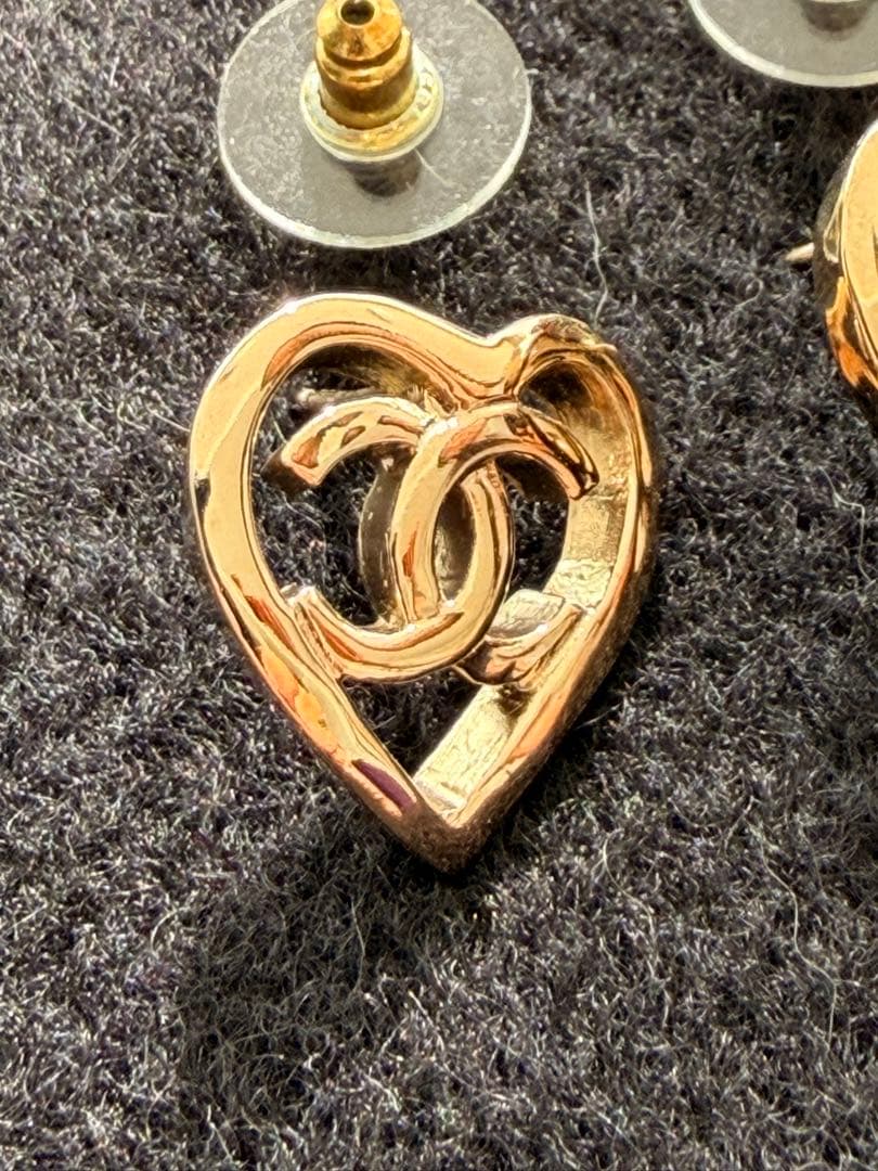 CHANELハート×ココマーク　ピアス
