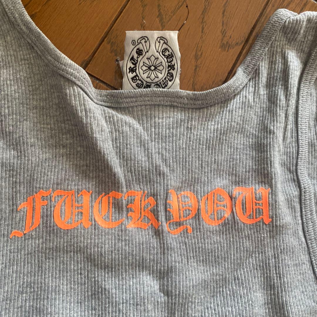 クロムハーツ 激レア　ビンテージ　正規品　蛍光オレンジ×グレー　タンクトップ