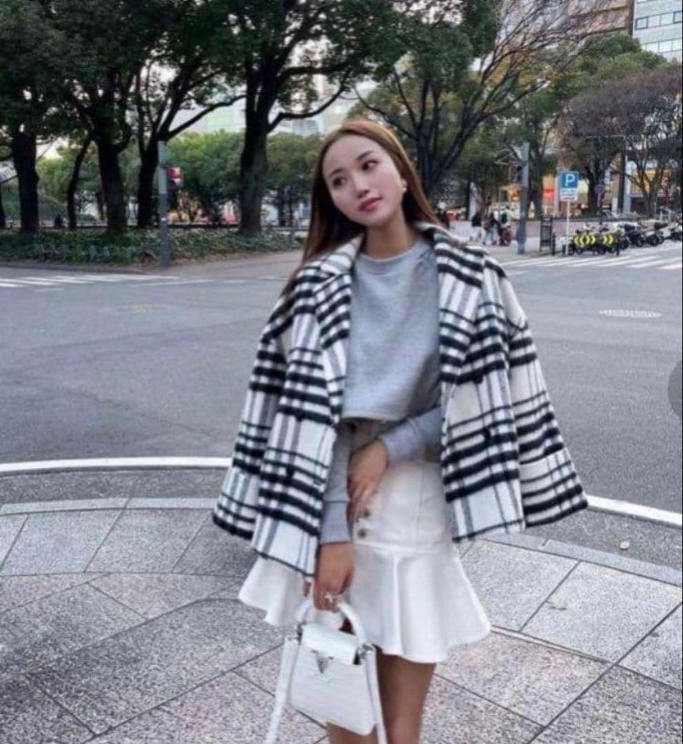 美品 sheller シェリエ コクーンシャギージャケット