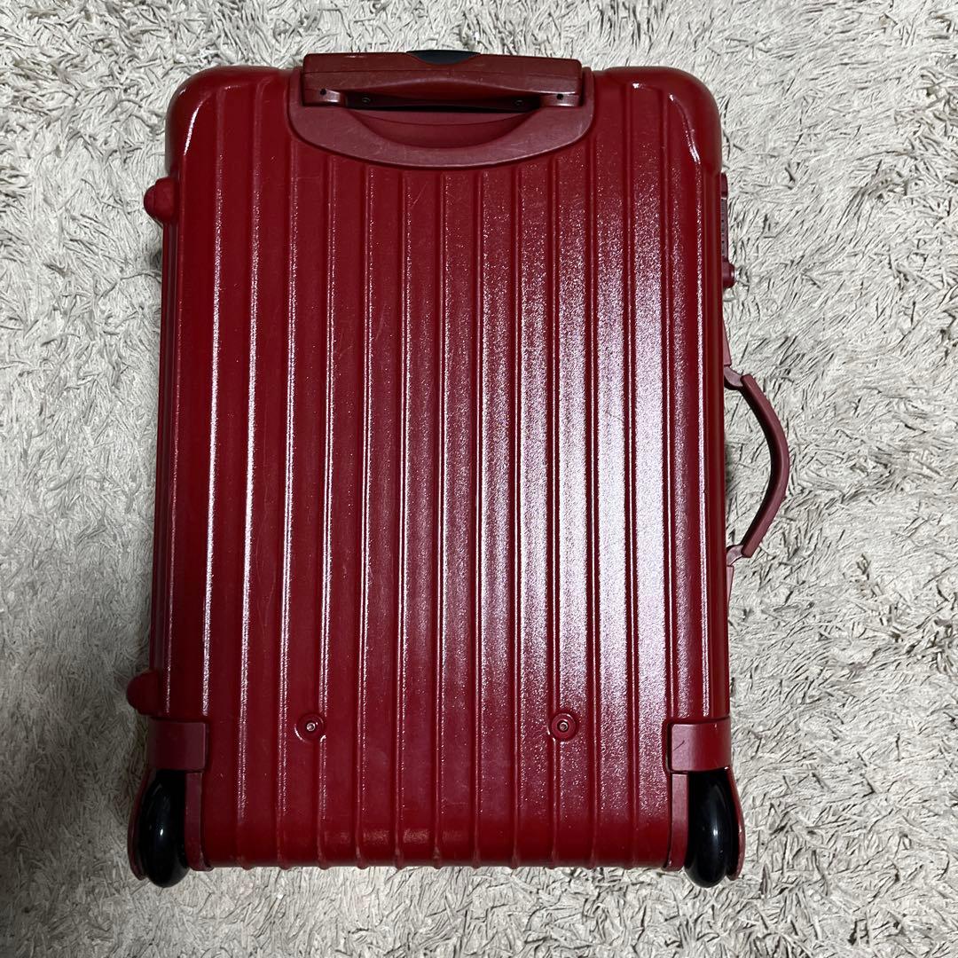 値下 RIMOWA リモワ 機内持込 RED 赤 2輪 廃盤 静音 タイヤ 32