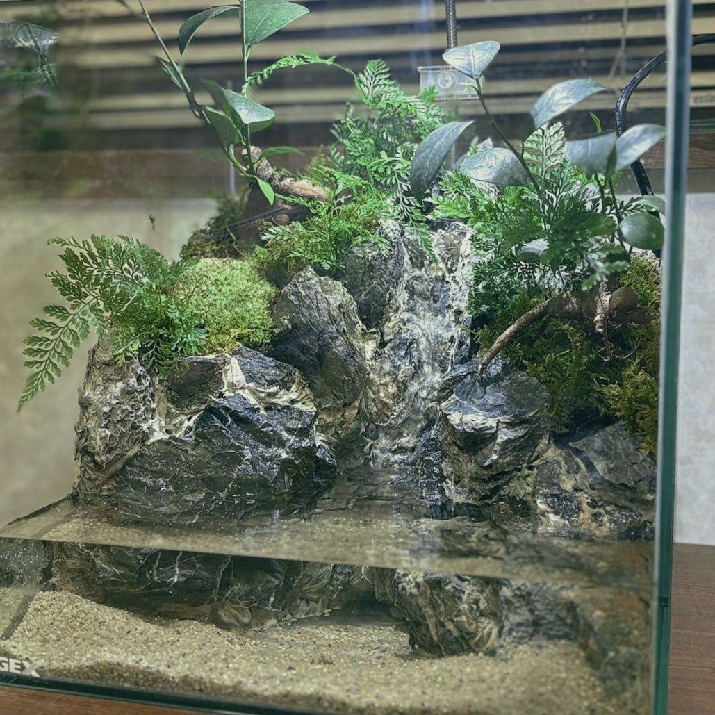 滝の流れるアクアテラリウム　No.1143