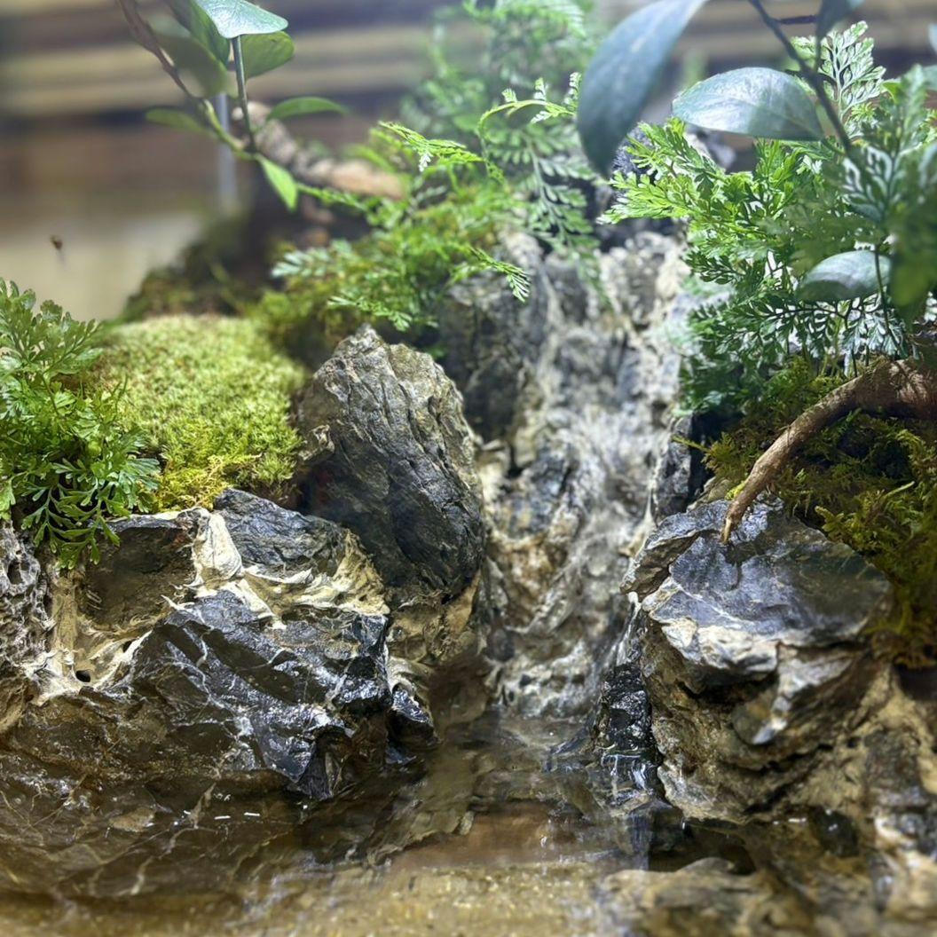 滝の流れるアクアテラリウム　No.1143