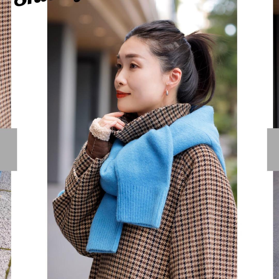 L'ESSAGE チェック柄オーバーサイズコート