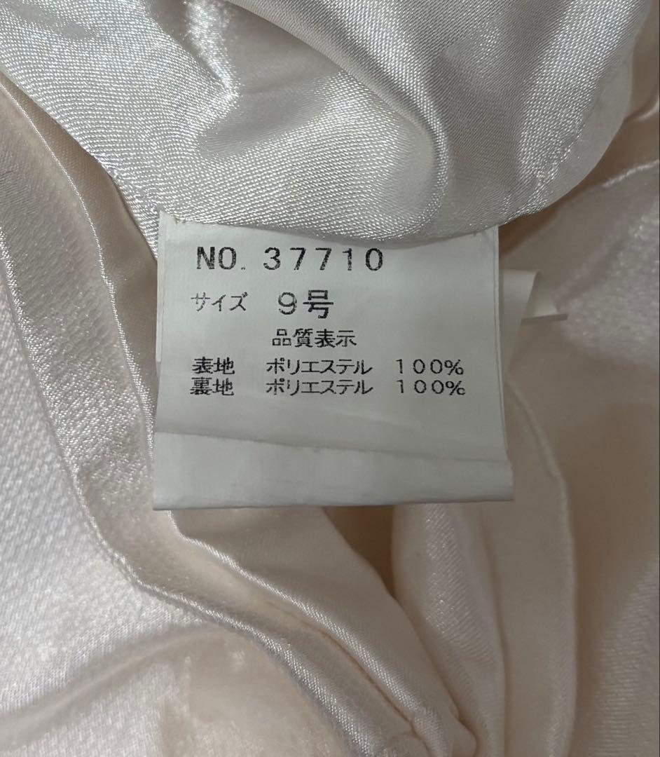 JEAN MACLEANビーズ装飾 ナイトドレス ホワイト ミニドレス 9号