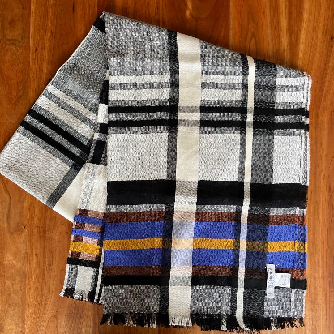 ☆新品☆ JOHNSTONS カシミア&シルク タータンチェック柄 ストール