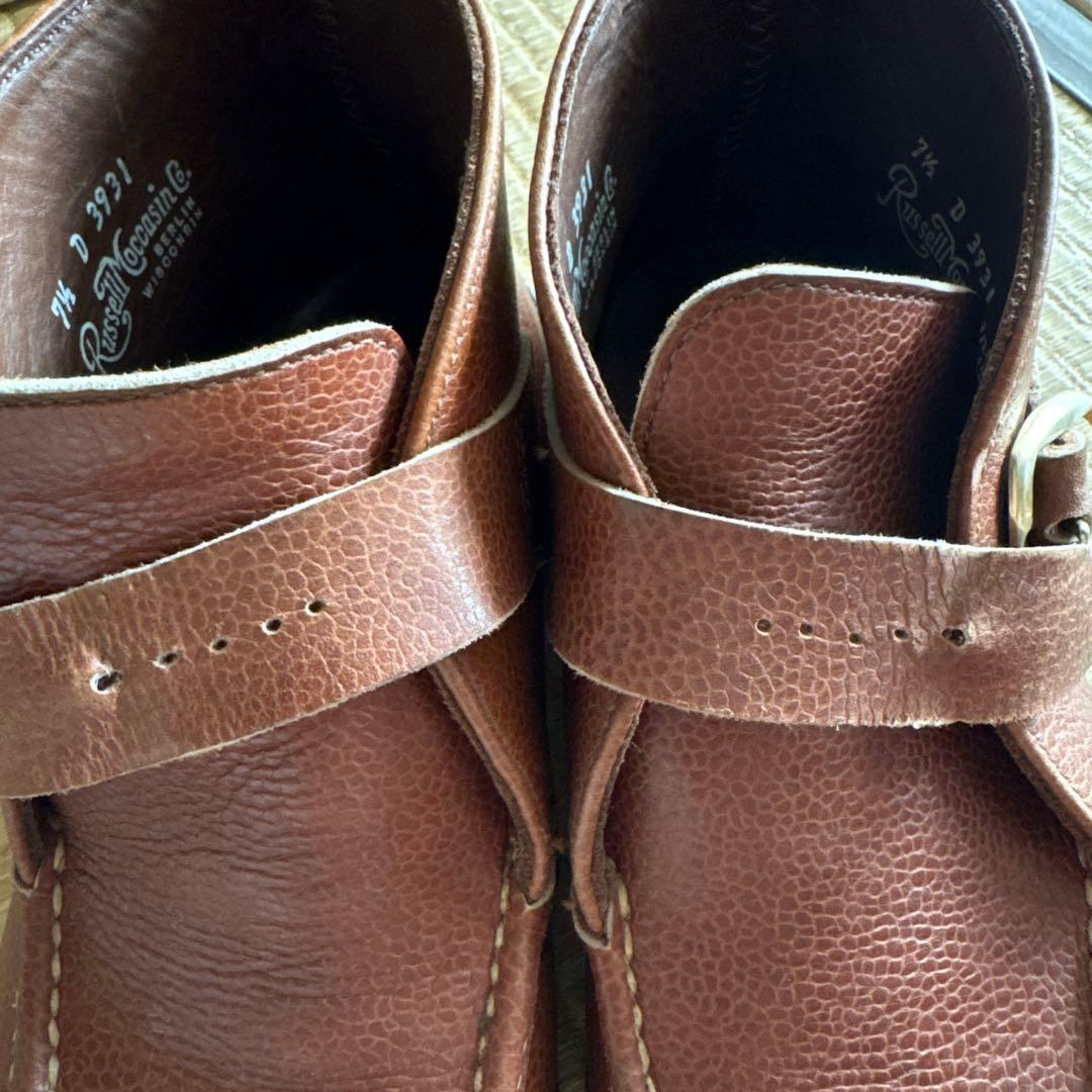 ラッセルモカシン　7 1/2 D ストラップベルト　レザー　 チャッカブーツ