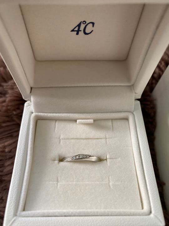 4℃ 10k シルバーリング 9号