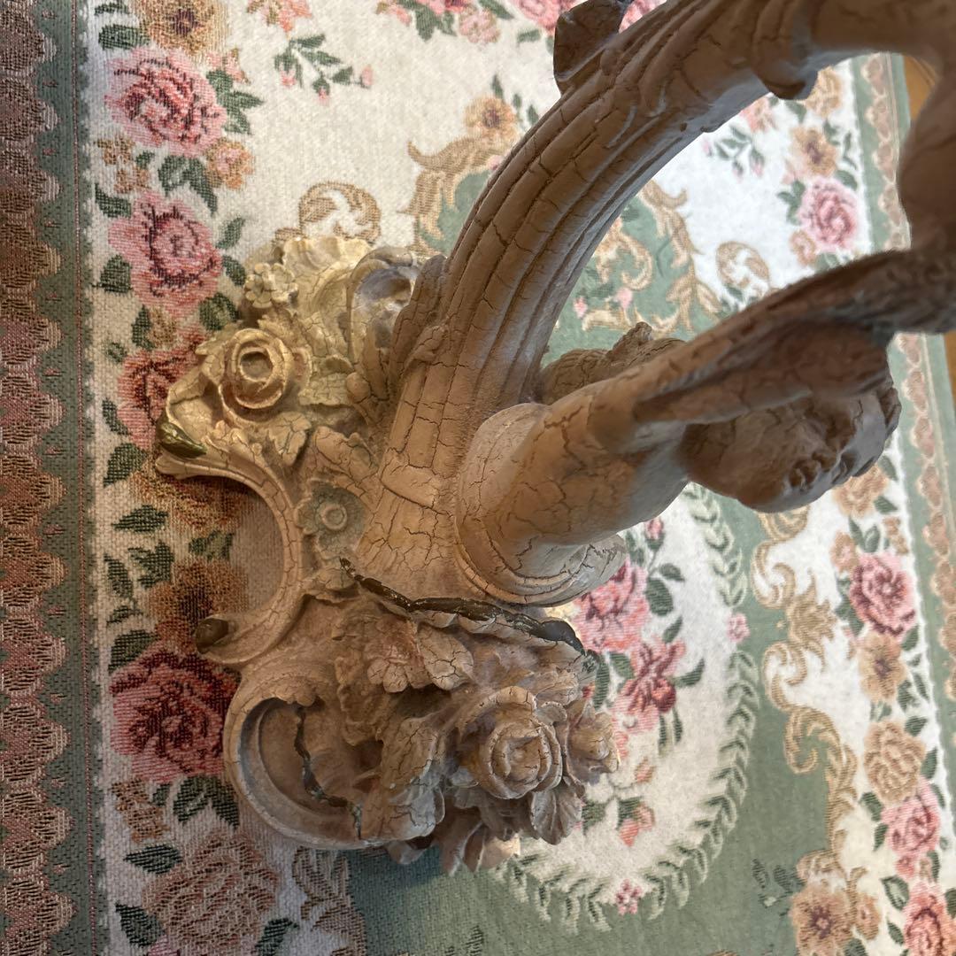 エンジェル❣️アンティーク風 コンソール❣️彫刻付き