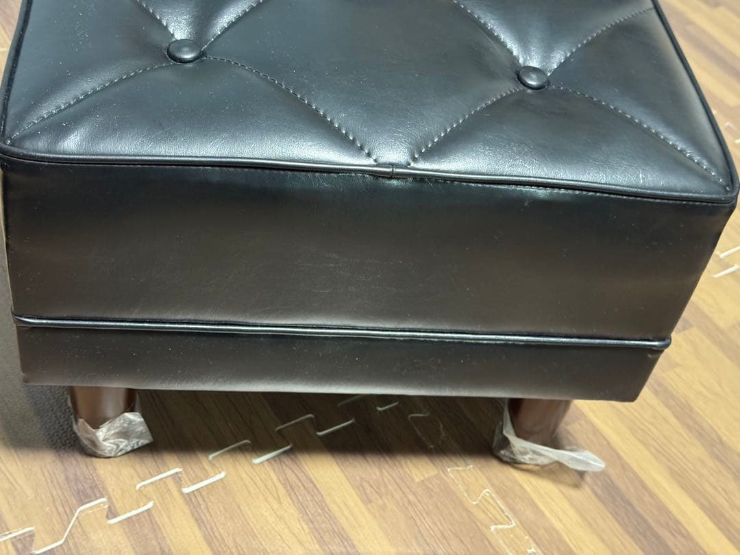 karimoku 合成皮革 オットマン 黒