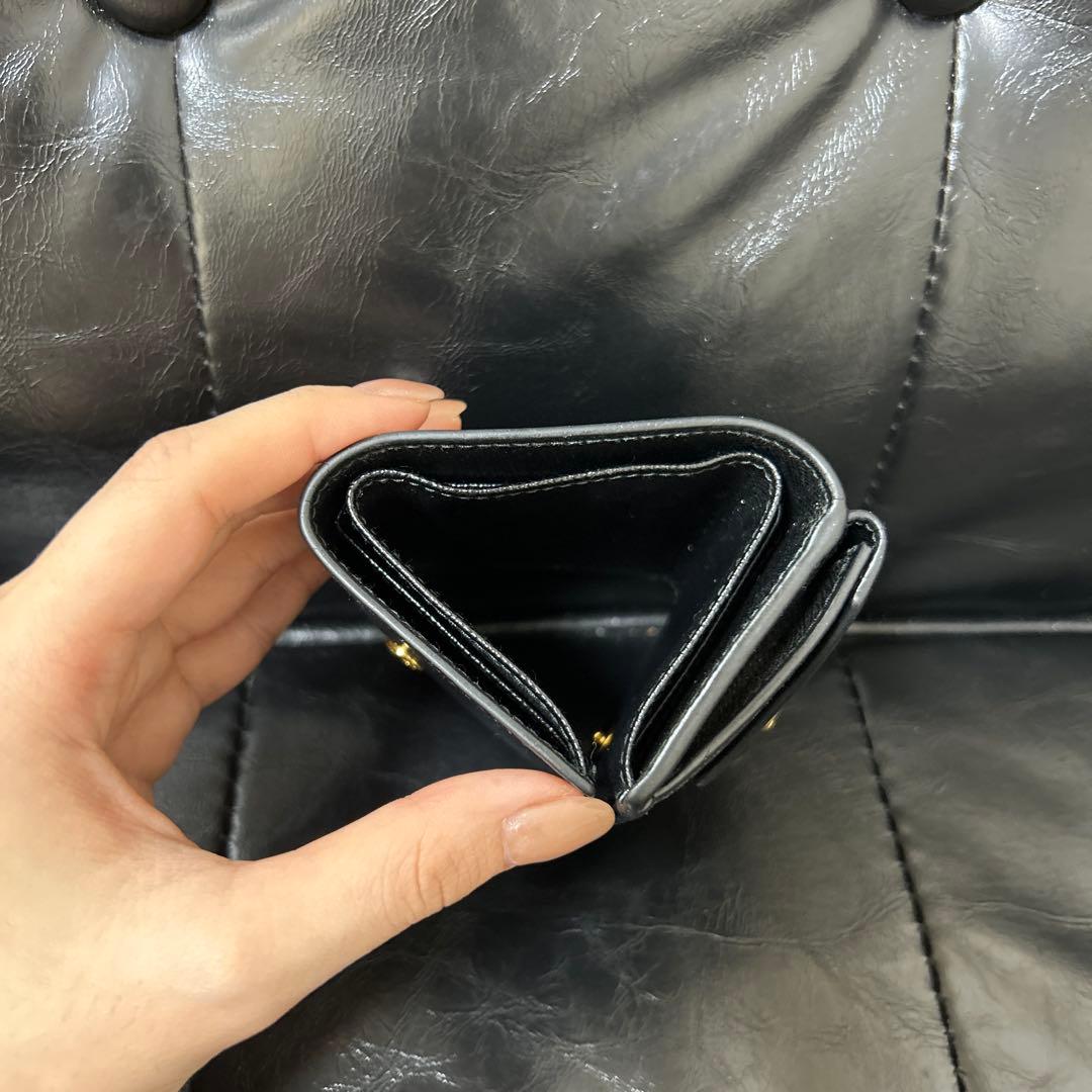 PRADA プラダ サフィアーノ ゴールド三角バッジ 財布 ブラック ウォレット