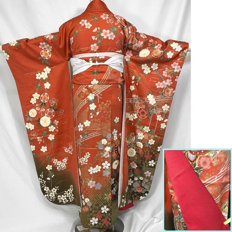 403aj45〇振袖＆袋帯 金彩 金駒刺繍 十三参り〇美品