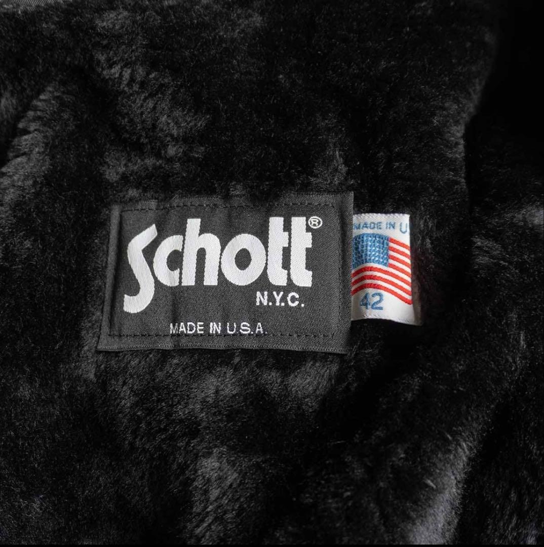 【美品】schott641 シングルライダース　42