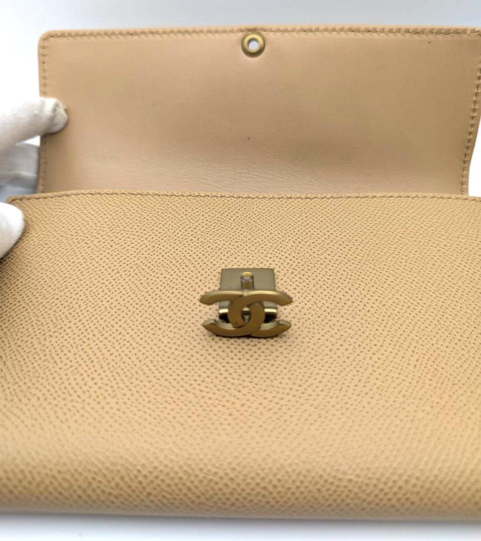 ❤️【未使用級】シャネル 三つ折り 財布 キャビアスキン　ココマーク ココロック