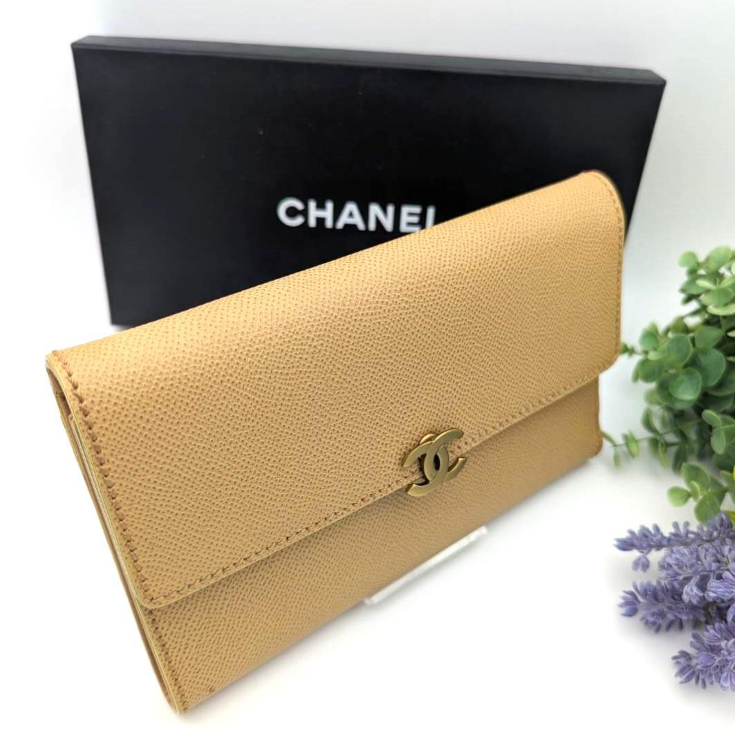 ❤️【未使用級】シャネル 三つ折り 財布 キャビアスキン　ココマーク ココロック