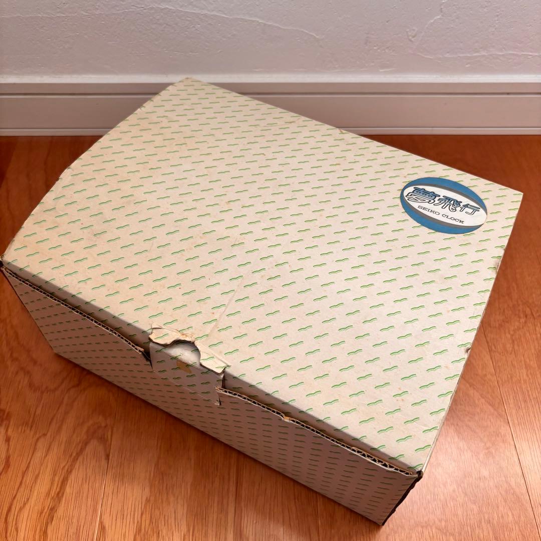 【稀少一点物】服部SEIKO　木製振り子時計　夢飛行　飾り振り子　箱あり品