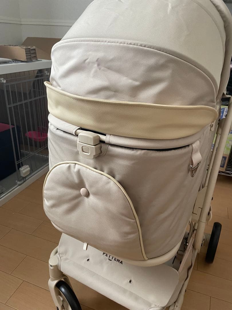 PETTENA MILOU クリームベージュ ペットカート+クッション3点セット