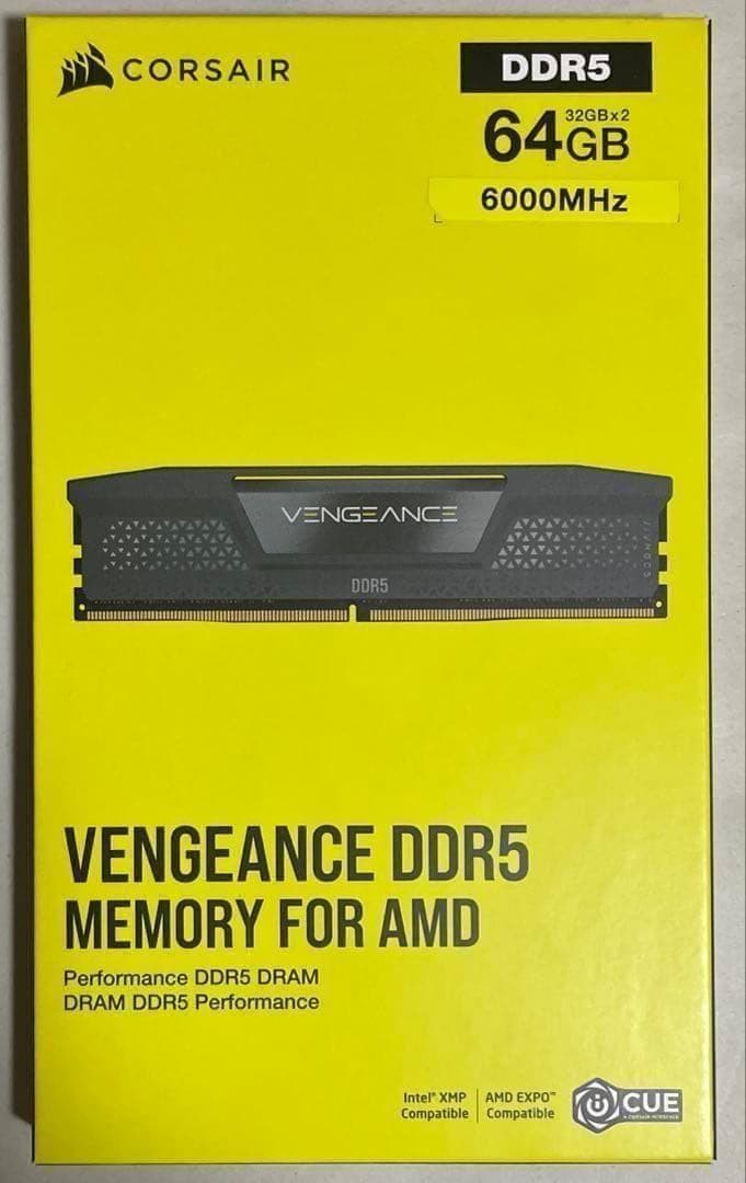 新品 CORSAIR DDR5-6000MHz デスクトップPC用 64GB