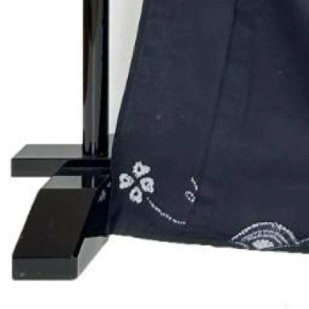 浴衣 未使用 新古品 綺麗 綿 濃緑～黒色 竹 付下げ調 プレタ Ｌ寸 MWR