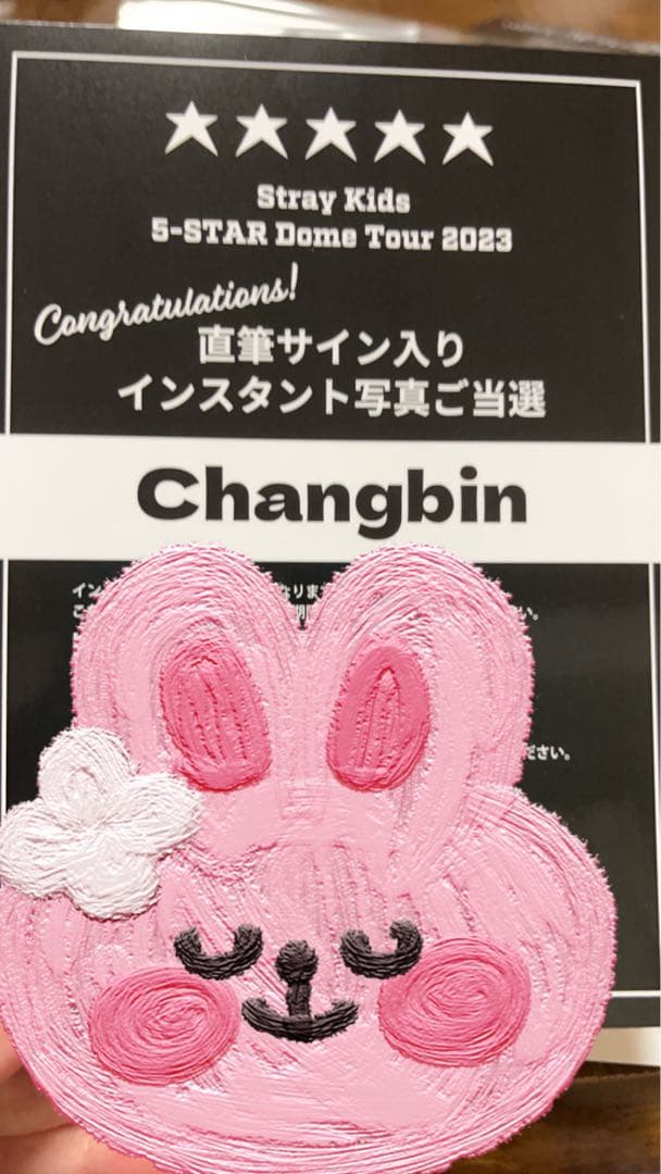 straykidsチャンビン直筆サイン入りチェキ