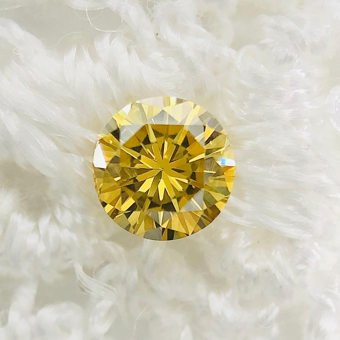 0.140ct F.D. Orangy Yellow VS-2 イエローダイヤ