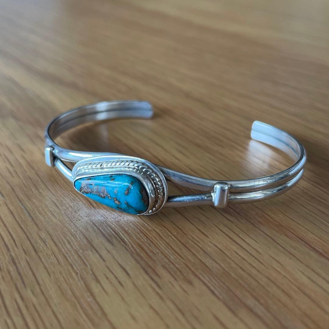 アクセサリー vintage turquoise silver925 bangle