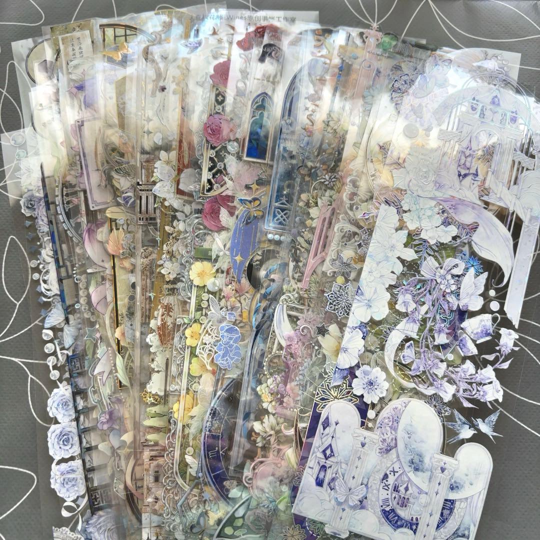 【同梱価格1040円】　コラージュ素材　海外マステ　装飾テープ　50種 PET③